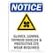 Signmission OSHA Notice Sign, Gloves Gowns Thyroid With Symbol, 7in X 5in Decal, 5" W, 7" H, Portrait OS-NS-D-57-V-13131 - alternate 1
